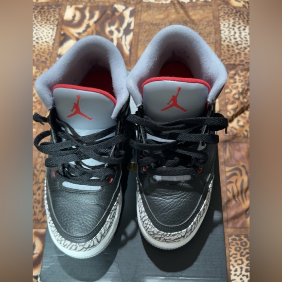 COPY - Air Jordan Retro 3 OG BG “ Black Cements “ size 6.5Y - Picture 10 of 11
